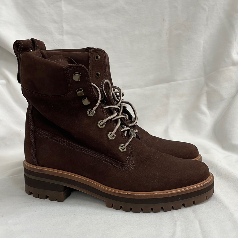 Timberland Brown Suede Lace-Up Boots